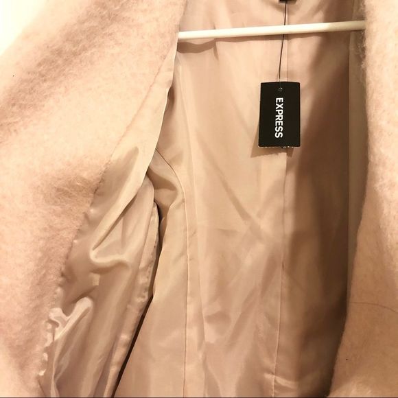 express - boxy wool blend belted moto jacket - Picture 9 of 12